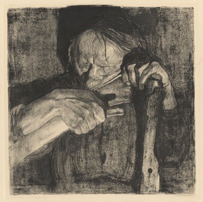 Tırpanı bilemek. by Käthe Kollwitz